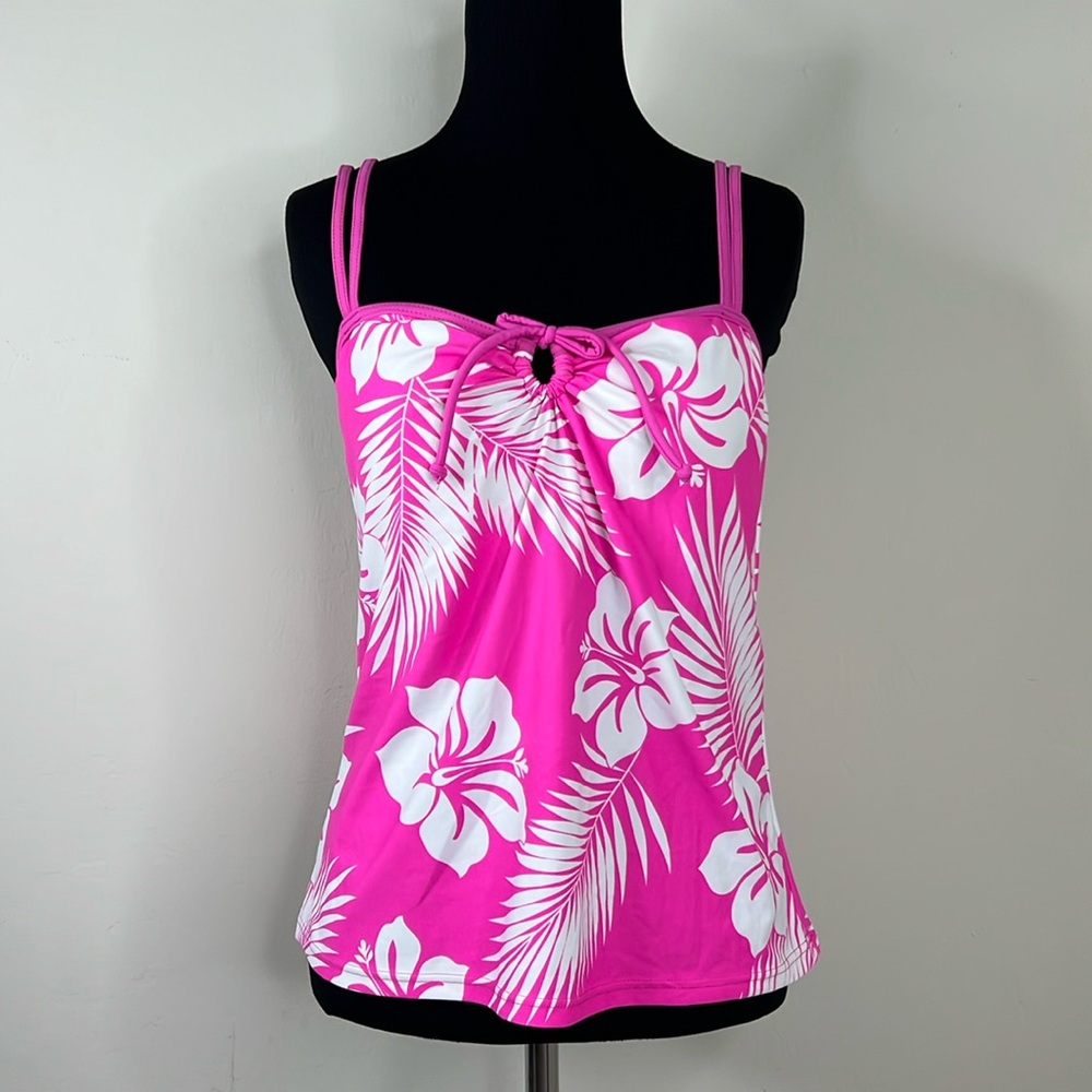 AQUA COUTURE Pink Tankini Top L